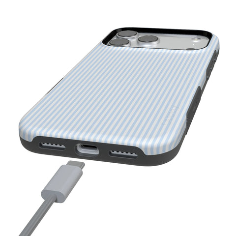 Stripes and the City | Light Blue Pinstripe Case