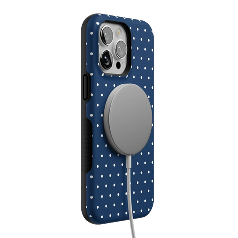 On the Dot | Navy Polka Dot Case
