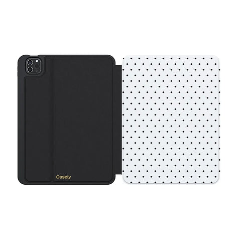 On the Dot | Black Polka Dot iPad Case