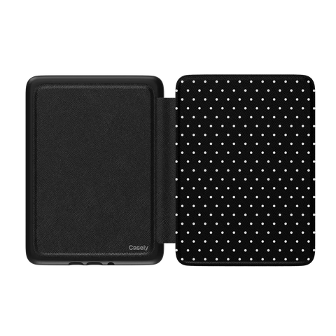 On the Dot | White Polka Dot Kindle Case