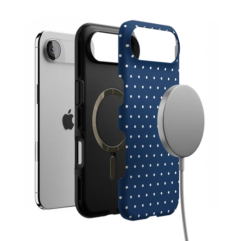 On the Dot | Navy Polka Dot Case