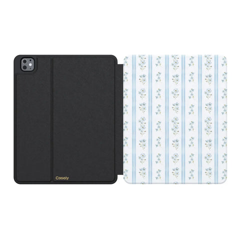 Cottage Stripe | Blue Floral iPad Case