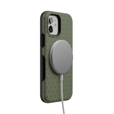 On the Dot | Olive Green Polka Dot Case