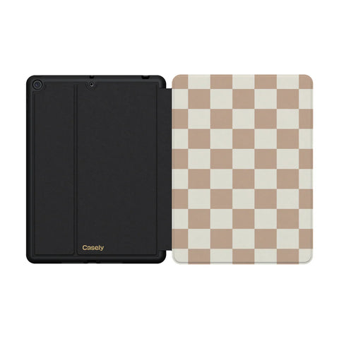Fit Check | Neutral Checkerboard iPad Case
