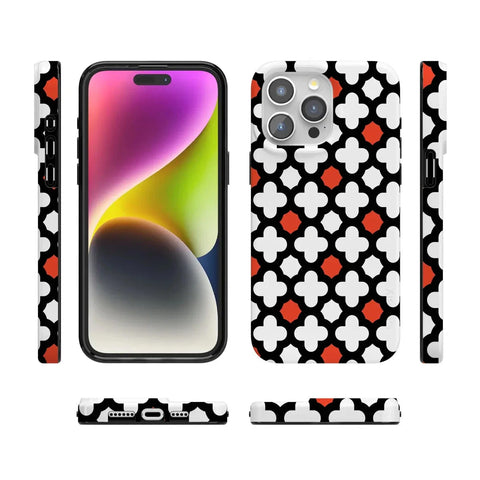 Red Lattice Tile | High Contrast Design Case