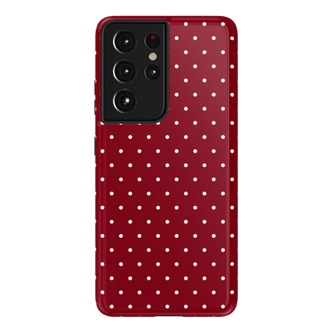 On the Dot | Maroon Polka Dot Case