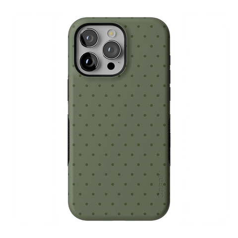 On the Dot | Olive Green Polka Dot Case