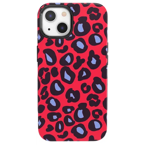 Into the Wild | Red & Blue Leopard Print Case