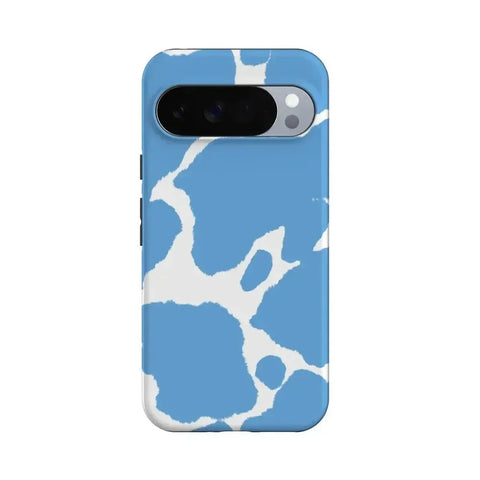 Current MOOd | Light Blue Cow Print Google Pixel Case