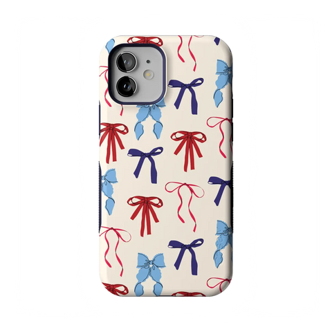 American Girlie | Red White & Blue Bows Case