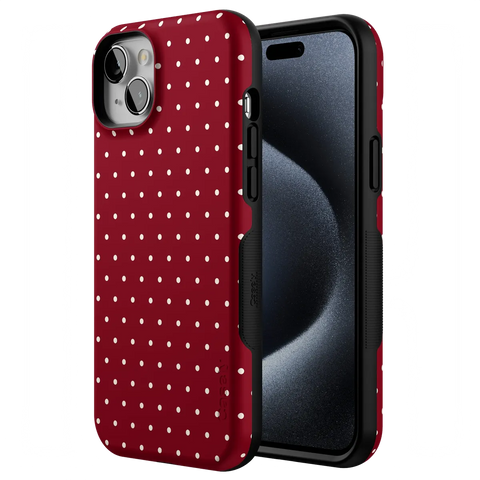 On the Dot | Maroon Polka Dot Case