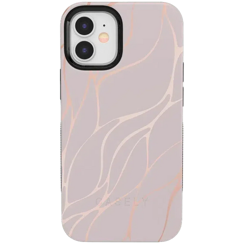 Midnight Ride | Pink and Gold Metallic Waves Case