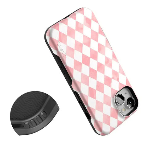 Queen of Diamonds | Pink Watercolor Case
