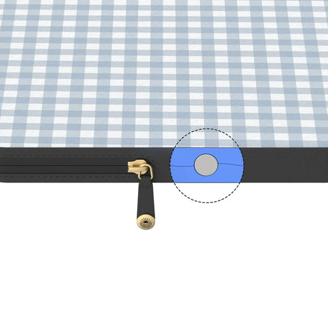 Pastel Picnic | Blue Gingham Laptop Case