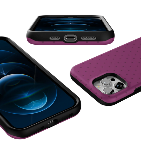 On the Dot | Plum Polka Dot Case