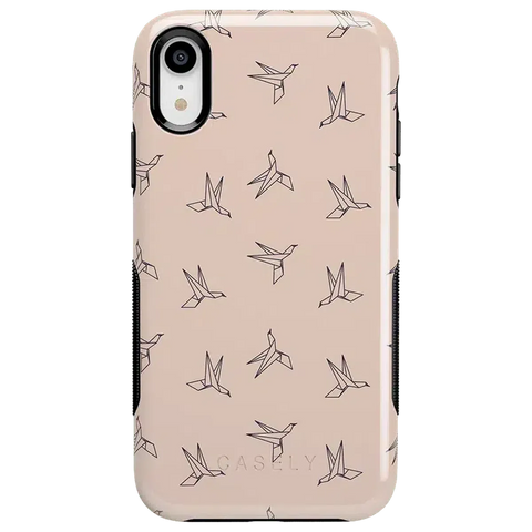 Paper Crane Origami | Beige Pattern