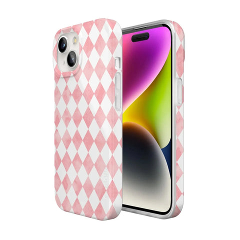 Queen of Diamonds | Pink Watercolor Case