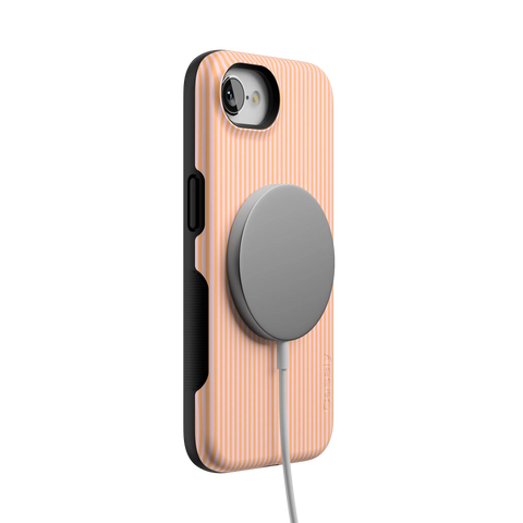 Stripes and the City | Orange & Pink Pinstripe Case