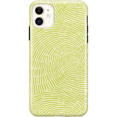 Swirl Away | Tea Green Geometric Case