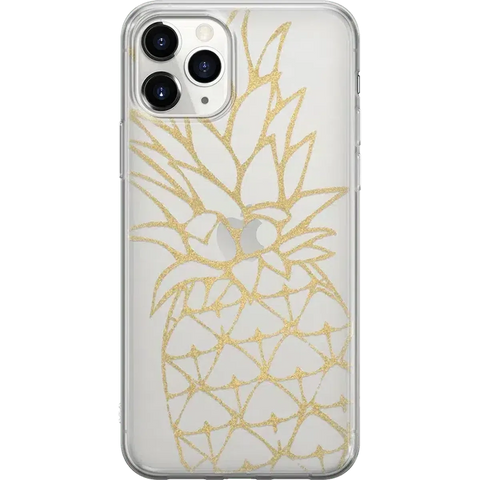 You're a Fine-Apple | Gold Pineapple Clear Case