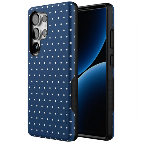 On the Dot | Navy Polka Dot Case