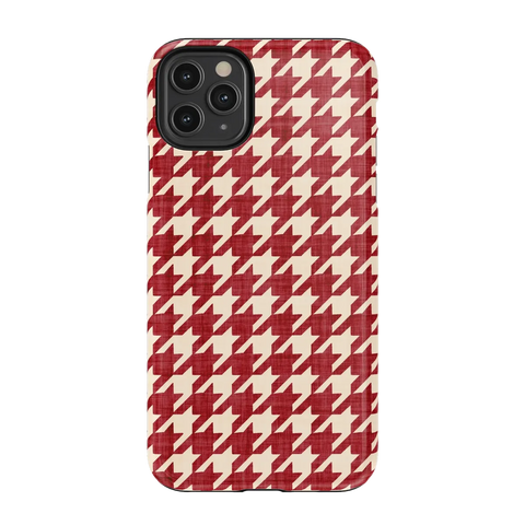Scarlet Stitch | Red Houndstooth Case