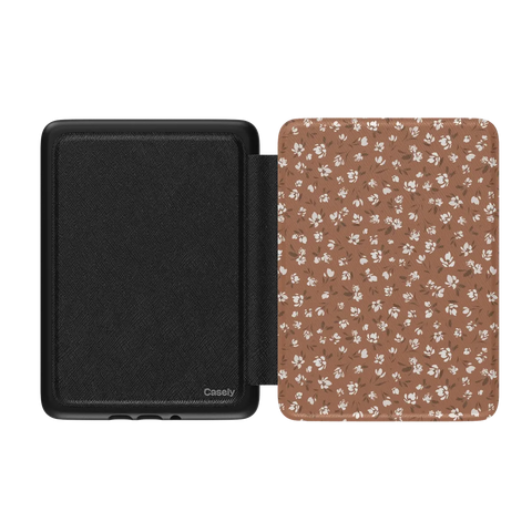 Mocha Meadow | Tiny Flowers Kindle Case