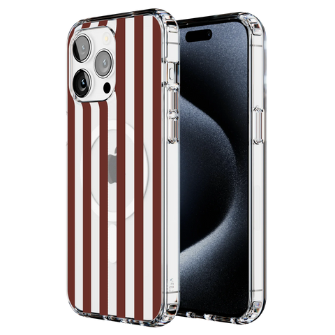 Sunday in Brooklyn | Burgundy Stripes Case