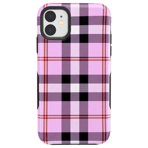 As if! | Light Purple Plaid Case