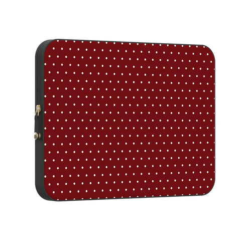 On the Dot | Maroon Polka Dot Laptop Case