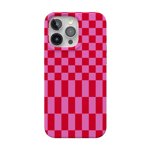 Vibe Check | Pink Checkerboard Case