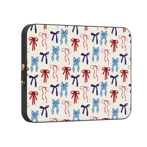 American Girlie | Red White & Blue Bows Laptop Case