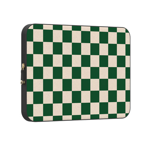 Fit Check | Green Checkerboard Laptop Case