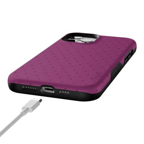 On the Dot | Plum Polka Dot Case