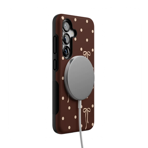 Teddy Bows | Brown Polka Dot Case