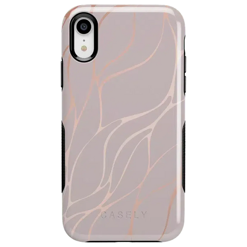 Midnight Ride | Pink and Gold Metallic Waves Case