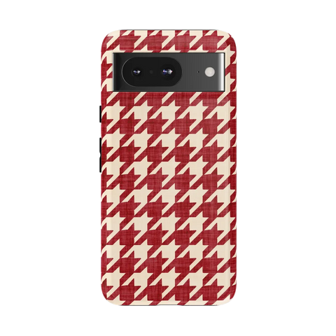 Scarlet Stitch | Red Houndstooth Case