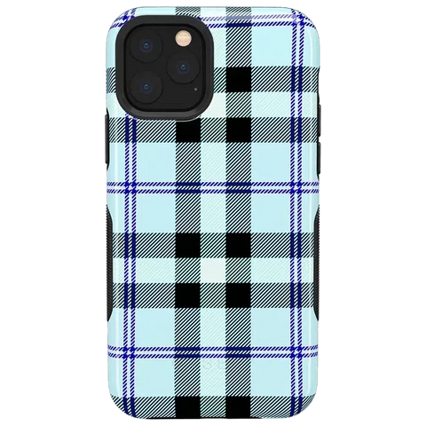 As if! | Light Blue Plaid Case