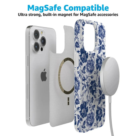 Rose to Fame | Blue & White Rose Floral Case