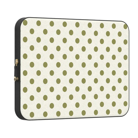 Spotted in SoHo | Green Polka Dot Laptop Case
