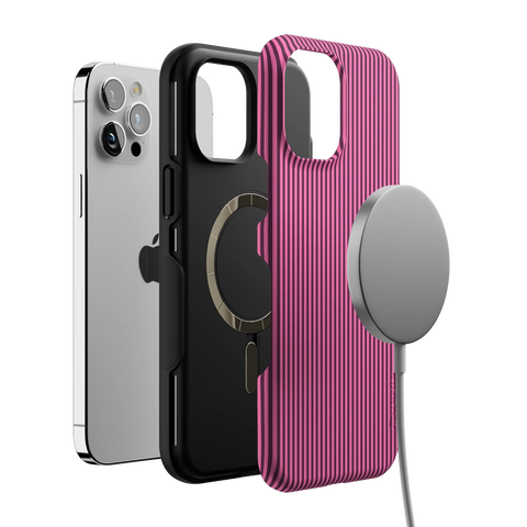 Stripes and the City | Pink & Purple Pinstripe Case
