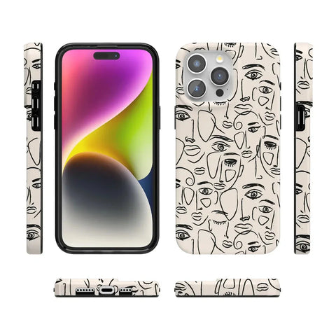 We're All Human | Minimal Face Art Case