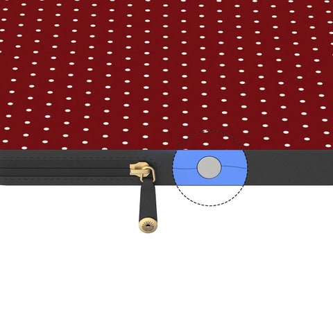 On the Dot | Maroon Polka Dot Laptop Case