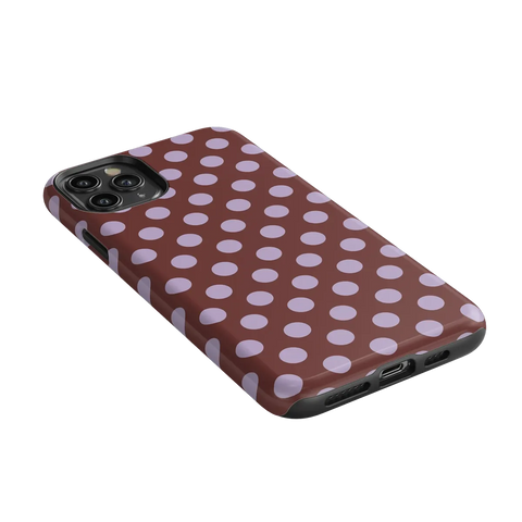 Spotted in SoHo | Burgundy Polka Dot Case
