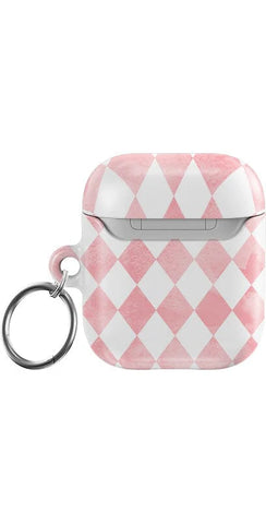 Queen of Diamonds | Pink Watercolor AirPods Case