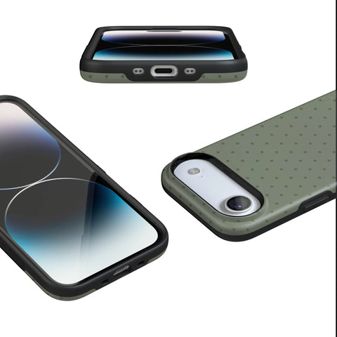 On the Dot | Olive Green Polka Dot Case