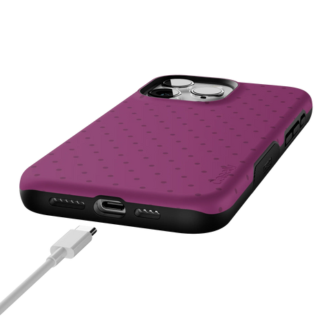 On the Dot | Plum Polka Dot Case