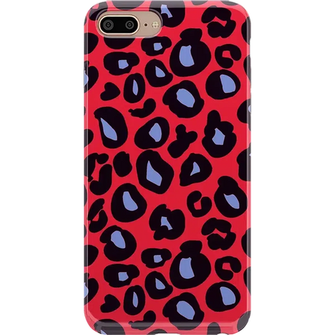 Into the Wild | Red & Blue Leopard Print Case