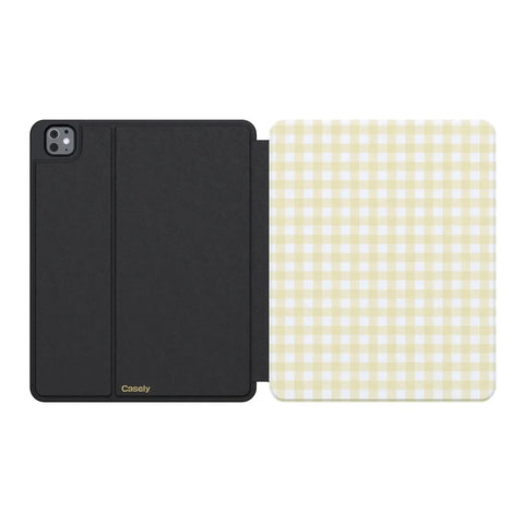 Pastel Picnic | Yellow Gingham iPad Case