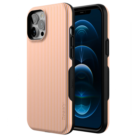 Stripes and the City | Orange & Pink Pinstripe Case